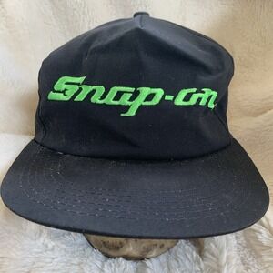 Vintage 90s Style Snap Back Snap On Lime Green &‎ Black Hat  Hipster